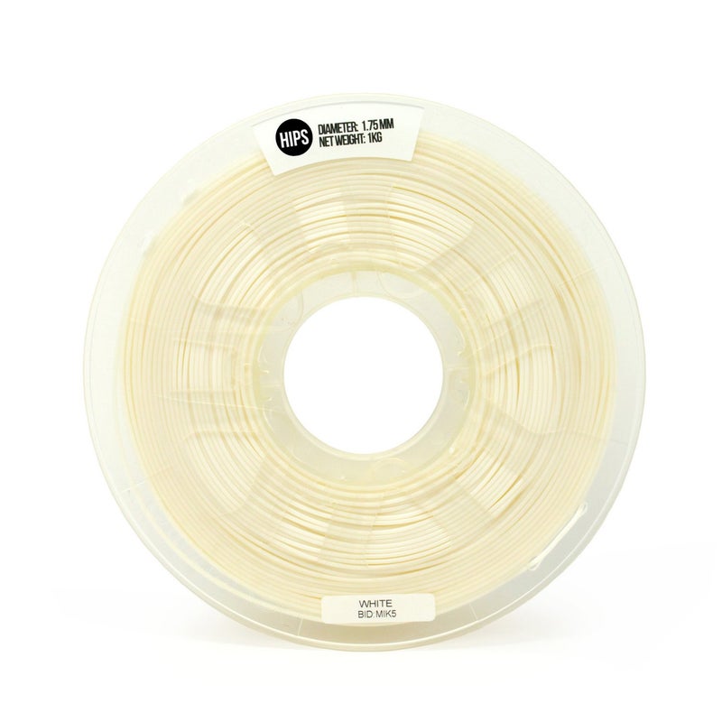 Gizmo Dorks 3D Printer Filament 1.75mm HIPS, Fits Most FDM 3D Printers, 1kg Spool (2.2lb), White - Image 2
